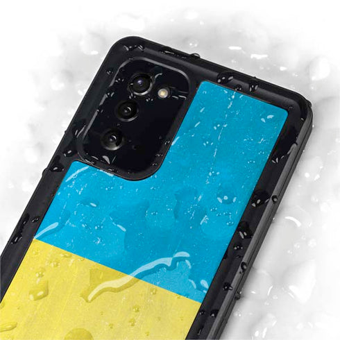 Ukraine Flag Distressed Galaxy Note20 5G Waterproof Case
